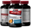 Katalase Complex Anti-Gray Haarpillen - ANTI-GRAY HAIR LÖSUNG - Leistungsstarkes Antioxidans für Haarwachstum, Erhalten Sie natürliche Haarfarbe, Verhindern Sie Graying, essentielle Nährstoffe, 1 Flasche, 60 Kapseln