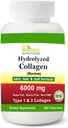 Hydrolysed Collagen Bovine Typ 1 & 3 6000 mg Servieren 250 Tabletten Gras Fed Gluten Free Non-GMO
