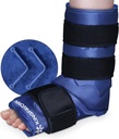 XXL Knöchelfuß Ice Pack Wrap für Fußverletzungen, Full Coverage Knöchel Ice Wrap, Gel Ice Packs Wiederverwendbar für Plantar Fasciitis, Achilles Tendonitis, Sprained Knöchel und Heels, Fibular Injury, Blau