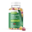 VITEEY Magnesiumgummis für Erwachsene - 170mg Magnesium Citrate Gummy für Ruhe, Schlaf, Nerve & Muskel-Funktion Unterstützung - Vegan, Glutenfrei - 60 Count