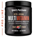 Multivitamin-Pulver - Getränke-Mix für Männer Frauen BCAA Aminosäuren Wen’t Upset Your Stomach - Keto Vegan Multivitamin Fruit Punch - Elektrolyte Super B Complex Verdauungsenzym