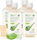 AloeCure USDA Organic Aloe Vera Juice Made innerhalb 12 Hrs of Harvest - Pure Aloe Juice Natürliche Verdauungsergänzung zur Unterstützung Verdauung, Immunsystem und Balanced Stomach Acidity, 4 x 500ml Flaschen