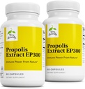 Terry Naturally Propolis Extract EP300 - Upper Respiratory & Immune System Support Supplement - Child & Adult Supplement mit Bienen Propolis Extract - 60 Kapseln, 2 Packung