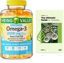 Spring Valley Omega-3 von Fish Oil 2000 mg, Maximum Care, 120 Count + Exclusive VitaMax Vitamin Guide (2 Artikel)
