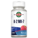 KAL Vitamin K2 MK7 ActivMelt 100 mcg, Vitamin K Supplement als Superior K2 MK7, Knochengesundheit, Herz- und Arterien-Gesundheitsunterstützung, Natürliche Raspberry Flavor, Vegan, Glutenfrei, 60 Portionen, 60 Micro Tabletten