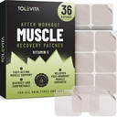Post Workout Muskel-Recovery Patches mit Vitamin C - 36 Patches für aktive Lifestyle-Unterstützung, hilft beruhigen und erfrischen nach Übung, bequem und einfach zu bedienen für Männer und Frauen