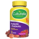 Culturelle Tägliche probiotische Gummis für Frauen und Männer, Berry Flavor, 52 Count, natürlich bezogenes tägliches Probiotikum + Präbiotikum für Verdauungsgesundheit, Nicht-GVO & Vegan