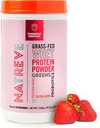Natreve Whey Protein Powder - 28g Grass-Fed Whey Protein mit Aminosäuren, Probiotics & Collagen - Gluten Free Strawberry Shortcake, 18 Portionen
