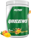Alpha Supps - Alpha Greens Supplement | Obst & Gemüse Superfood Pulver | Über 40 Natürliche pflanzliche Inhaltsstoffe | Prebiotic & Probiotic Digestive Support Blend - 30 Portionen (Peach Mango)