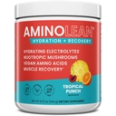AminoLean Hydrating Electrolyte Powder and Recovery Drink mit Meeresmineralien, Nootropic Mushrooms, und Vegan Aminosäuren, BCAAs + EAAs für Post Workout Muscle Building, Tropical Punch