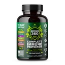 Defence360 Immununterstützung 8-in-1 Beilage mit Vitamin C, D3, Zink, Elderberry, Echinacea, Turmeric, Ginger & Quinine, Immunschutz, Energie und Vigor, Brain Boost, Stress Relief (120 Kapseln)