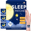 72 Pack Schlafaufnäher für Erwachsene Extrastärke, Easy-to-Apply Schlafaufnäher mit Valerian & Melatonin Aufnäher, Langlebige Nacht für Männer und Frauen