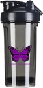 Pancreatic Cancer Awareness 18 Unnce Shaker Bottle Drink Mixer Leak-proof Pre Workout Protein Shakes Meal Replacement Shakes Flaschen 500ML/18 Oz Black&-1-1