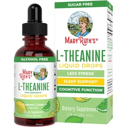 MaryRuth's L Theanine 200mg Flüssigkeitstropfen | Stimmung Unterstützung für Erwachsene & Kinder | Fokus Supplement | Natürliche Schlafunterstützung | Vegan | Non-GMO | Gluten Free | 30 Servicings