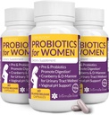 Probiotics for Women- 3 Pack(180 Capsules) - Ultimate Flora Bloom Probiotic Supplement für Damen - Gesunde Vaginal Odor Probiotic - Formel für pH Balance, UTI, BV & GBS Relief