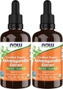 JETZT Ergänzungen, Ashwagandha Liquid Extract, Organischer, Immunsystem Support, 2 flüssige Unzen (Pack von 2)