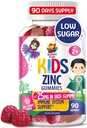 Zink-Gummien für Kinder - Kaubare Zink-Gummi-Ergänzung für Kinder Immununterstützung - Low Sugar Natural Antioxidant Non-GMO Vitamin Chewables für Kleinkinder & Teens - 90 Gummie