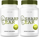rize labs Sharp Ear Capsules, Sharp Ear Pillen für klares Hören, Sharp Ear Supplement zur Wiederherstellung von Hörgeräte, Sharp Ear Advanced Formula Maximum Strength (120 Kapseln) (Pack von 2)