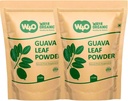Guava Blatt Pulver (100% Natürlich & Rein), Guava Blatt Tee, Haar-Re-Growth, Haut und Nägel, keine Konservierungsstoffe, 100% reine Guava Blätter (Pack von 2)