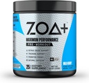 ZOA+ Zero Sugar Pre Workout Powder, Wild Berry - NSF zertifiziert für Sport mit Elektrolyten, Kreatin, Beta Alanine, Ginkgo Biloba, 200mg Koffein - 25 Portionen