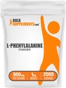 BulkSupplements.com L-Phenylalanin-Pulver - Phenylalanin-Ergänzung, L-Phenylalanin 500mg - Aminosäure-Ergänzung, Glutenfrei, 500mg pro Servierung, 1kg (2.2 lbs) (Pack von 1)
