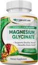 VibraxLabs Magnesium Glycinate Supplement, 400mg, für Männer & Frauen, für Stress, Energie, Muskelkrämpfe, Gelenkunterstützung, Chelat, High-Absorption, nicht-Laxative, Glutenfrei