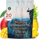 TruWild Motion Alle natürlichen Vor-Workout-Pulver-Mischung für Männer und Frauen mit No Jitters oder Crash, Ganze Lebensmittel-Pflanze basiert Vegan, Organisch mit Elektrolyten + BioPerine, 20 Portionen (Pineapple Mango)