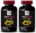 Ginkgo biloba Antioxidans Extrakt - Ginkgo BILOBA Extrakt - Kräuterextrakt Antioxidans, Ginkgo biloba Antioxidans Vorteile, natürliche Botanische Unterstützung, Ginkgo biloba Antioxidans 2 Flaschen 120 Kapseln