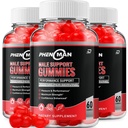 Phenoman für Herren Gummies – Pheno Man Max Performance, Phenoman Advanced Formula, Extra Strength Natural Supplement für Muskelwachstum und Gesamtgesundheit Unterstützung und Bewertungen (3 Pack – 180 Gummis)