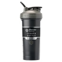 BlenderBottle Classic V2 Shaker Bottle Perfekt für Protein Shakes und Pre Workout, 28-Ounce, Grau/Schwarz, Schwarzer Schatten