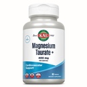 KAL Magnesium Taurate 400mg Plus CoEnzyme Vitamin B6, Chelat Magnesium Supplement, Gesunde Muskelfunktion, Nerven- und Herzgesundheitsunterstützung, Glutenfrei, Vegan, 60-Tage Garantie, 45 Serv, 90 Tabletten