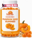 Kürbis Seed Oil Gummis Zuckerfrei Natürlich Flavored- Kürbis Seed Oil für Haarwachstum, Blase, Harnwege Unterstützung, junge Haut Ergänzung - Vegan, Halal Kürbis Seed Extrakt- 90 Count