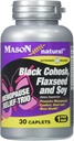 MASON NATURAL Menopause Trio: Black Cohosh, Flaxseed, & Soy (Extended Release) - May Alleviate Hot Flashes & Night Sweats*, Unterstützt gesunde Hormon Balance*, 30 Caplets