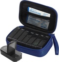 Wöchentliche PU Leder Pille Tasche Organizer Case 2 Mal am Tag, AM Tägliche Pille Box Vitamin, Fischöl, Nahrungsergänzung und Medizin (blau)