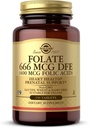 Solgar Folate 666 mcg DFE (Folsäure 400 mcg) - 250 Tablets - Prenataler Support - Non-GMO, Vegan, Glutenfrei, Dairy Free, Kosher - 250 Servietten