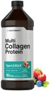 Horbaach Multi Collagen Protein 16 fl oz | Fruit Flavor | Liquid Collagen Peptide | Typ I, II, III, V, X | Non-GMO, Glutenfreie Ergänzung