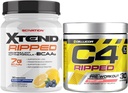 Cellucor C4 Ripped Pre Workout Powder + Fat Burner, Cherry Limeade, 30 Servierungen + Scivation Xtend Ripped BCAA Powder, Blueberry Lemonade, 30 Servierungen