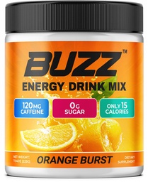 Morning Buzz Energy Drink Powder - Energy Boost Drink Mix - Zuckerfreie Energie mit Antioxidantien - Morning Kickstart und Sports Nutrition Endurance Produkt - 30 Servierungen, Orange Burst, 8 Unzen