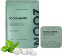 NOOZ Focus Mints Refill Bag - Koffeinfreier Brain Booster für Psychische Klarheit - Frische Mint Flavor | Sugar-Free, Travel-Friendly Supplement mit Vitaminen C, B6, B12 - Non-GMO, Clean Label, 150 Mints