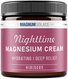 Magnesium Lotion – Hydrating Nighttime Cream Apply to Legs, Arms oder Chest - Topical Chloride USA Made and Safe for Kids (Hibiscus)