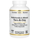 California Gold Nutrition Multivitamin und Mineral mit Methyl B12, Vitamin C, L-MethylFolate und Bio-Quercetin, Zwei-A-Day, 180 Veggie Kapseln