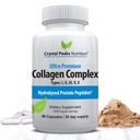 Collagen Peptide Pille - Typen I, II, III, V, X - Anti-Aging - Premium Collagen Ergänzungen & Collagen Pillen - Hydrolysierte Protein Pillen für Frauen & Männer 1800 mg für jugendliche Haut