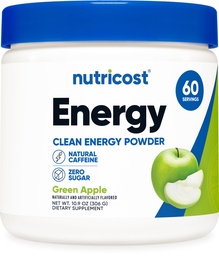 Nutricost Energy Complex (Green Apple) (60 Portionen) - Sauberes Energiepulver, 300 g Nahrungsergänzungsmittel