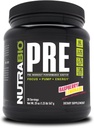 NutraBio PRE Workout Powder - Old Formula-Sustained Energy, Mental Focus, Endurance - Beta Alanine, Kreatin, Koffein, Elektrolyte - 20 Servierungen - Raspberry Lemonade