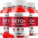 (3 Pack) Bio Fuel Keto ACV Gummies - Advanced Formula BioFuel Keto Plus ACV Gummis Apple Cider Essig Bio Fuel ACV, Weight Management Gummies Nahrungsergänzung Bewertungen Männer Frauen (180 Gummi)