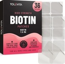 Biotin Patches - 36 Pcs | 7,5 mg Biotin mit essentiellen Vitaminen & Minerals | Unterstützt gesundes Haar, starke Nägel & Radiant Haut | Einfach zu bedienen für Schönheit und aktive Lebensstile