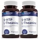 5-HTP Formel für Stress-Relief und Entspannung Unterstützung für Jugendliche und Erwachsene mit 5-HTP, L-Theanin, Vitamin B6, Vitamin B12, Magnesium - Arzt Formuliert - Magnesium Stearate Free - 60 Kapseln.