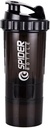 5 In 1 Protein Shaker Bottle - Professionelle Serie Shaker Bottle für Protein Shakes And Pre Workout Gym Bottle,With Powder Storage,Pill Tray,Mixing Ball,Shakes Cup (schwarz)