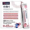 NATURE TARGET Probiotics-for-Women Prebiotics-and-Probiotics-Powder, 100-Billion-CFUs 45-Day-Supply, Women's-Probiotic mit D-Mannose und Cranberry für Urinary Tract/Gut/Digestive Gesundheit