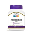 21st Century Melatonin 3mg Sanfte Stärke Tabletten, 200 Count, Schlafhilfe für Erwachsene, fördert Entspannung und erholsamen Schlaf, Nicht-Habit-Bildung, Gluten-frei, Nicht-GVO
